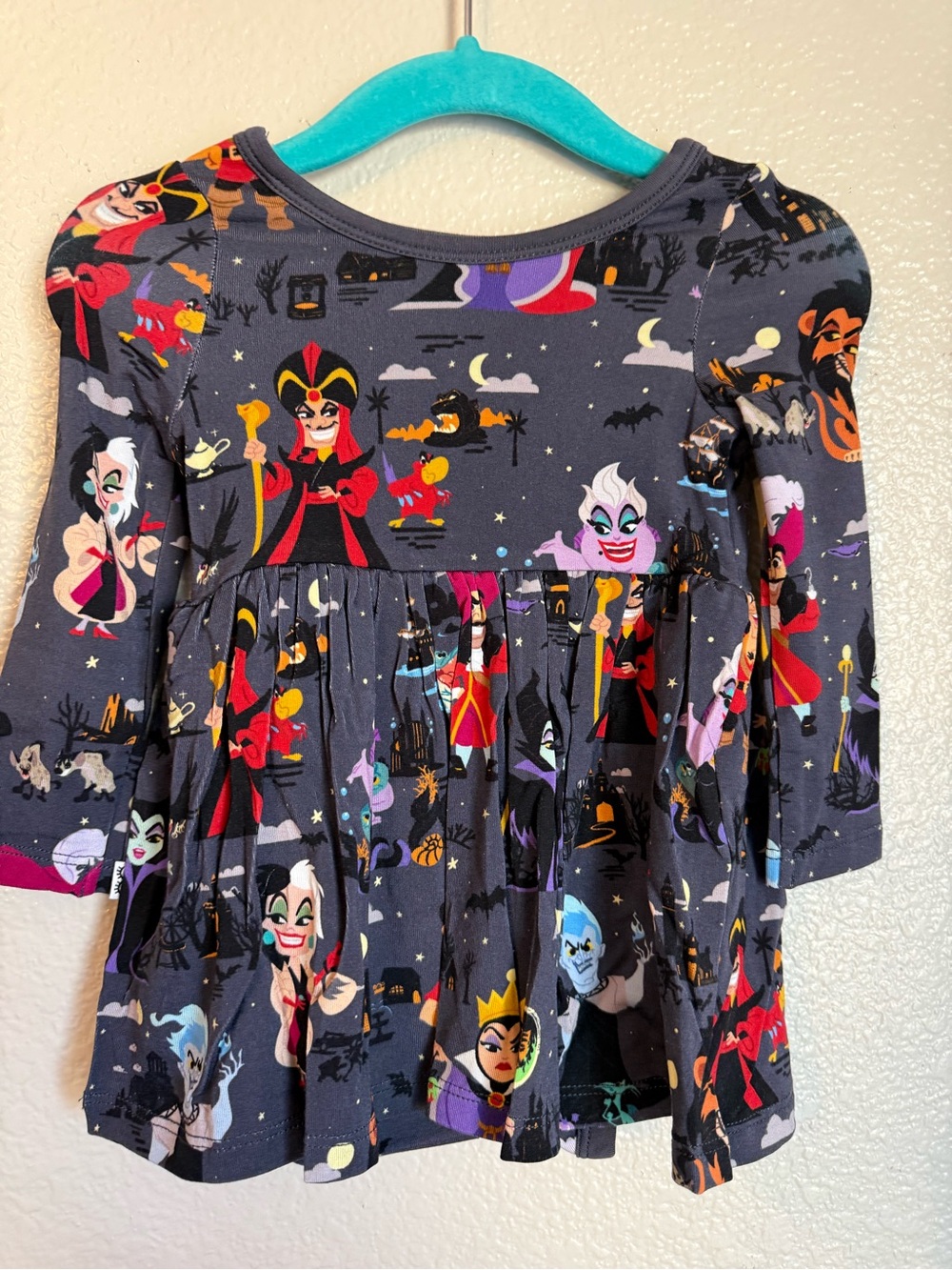 Disney Girls' Villains Dark Gray Play Collection Dress - Long Sleeve - Picture 3 of 4